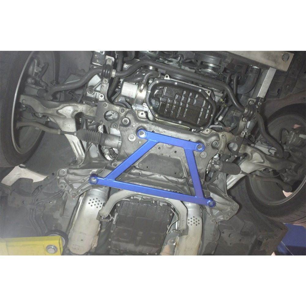 Megan Racing Front Lower Red Race Spec H Brace Bracket For 09-20 370Z/07-13 G37 SB-HBIG07-R