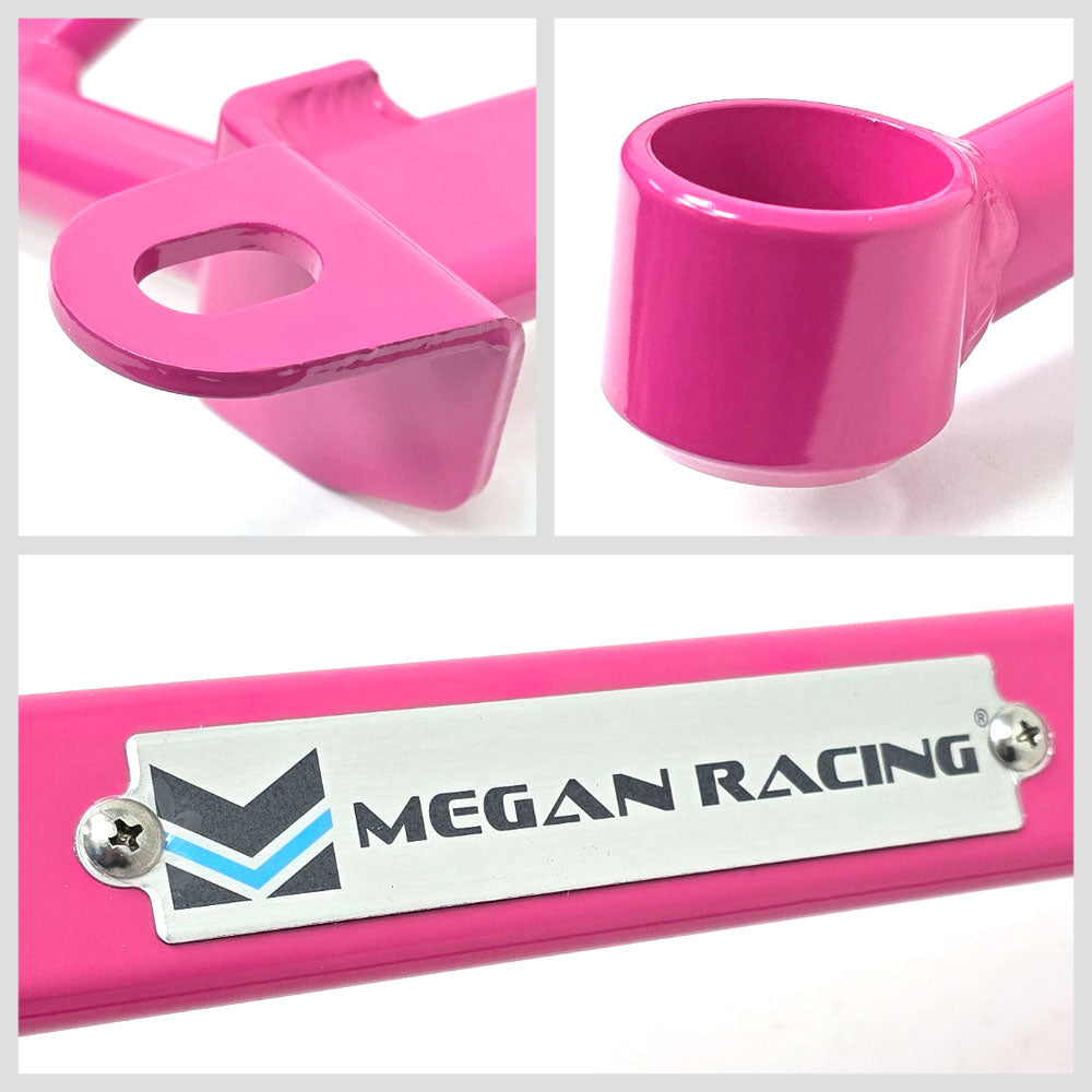 Megan Racing Front Lower Pink Race H Brace Bracket For 02-07 Impreza WRX Sti