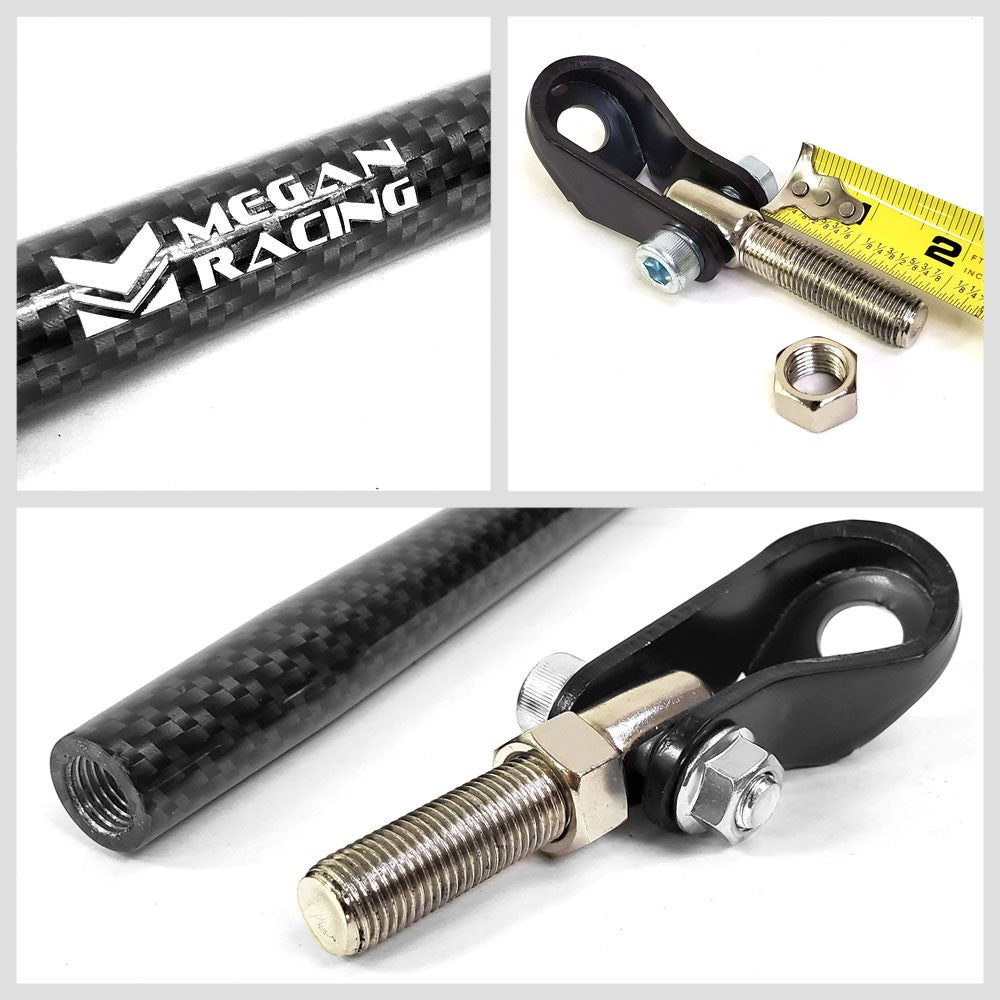 Megan Carbon Pattern Rear C-Pillar Strut Tower Brace Bar For 89-98 Nissan 240SX