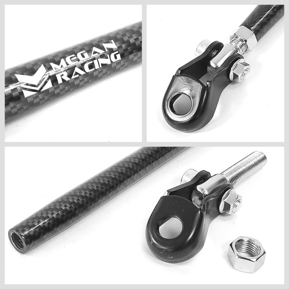 Megan Carbon Pattern Rear C-Pillar Strut Tower Brace Bar Race For 92-00 Civic