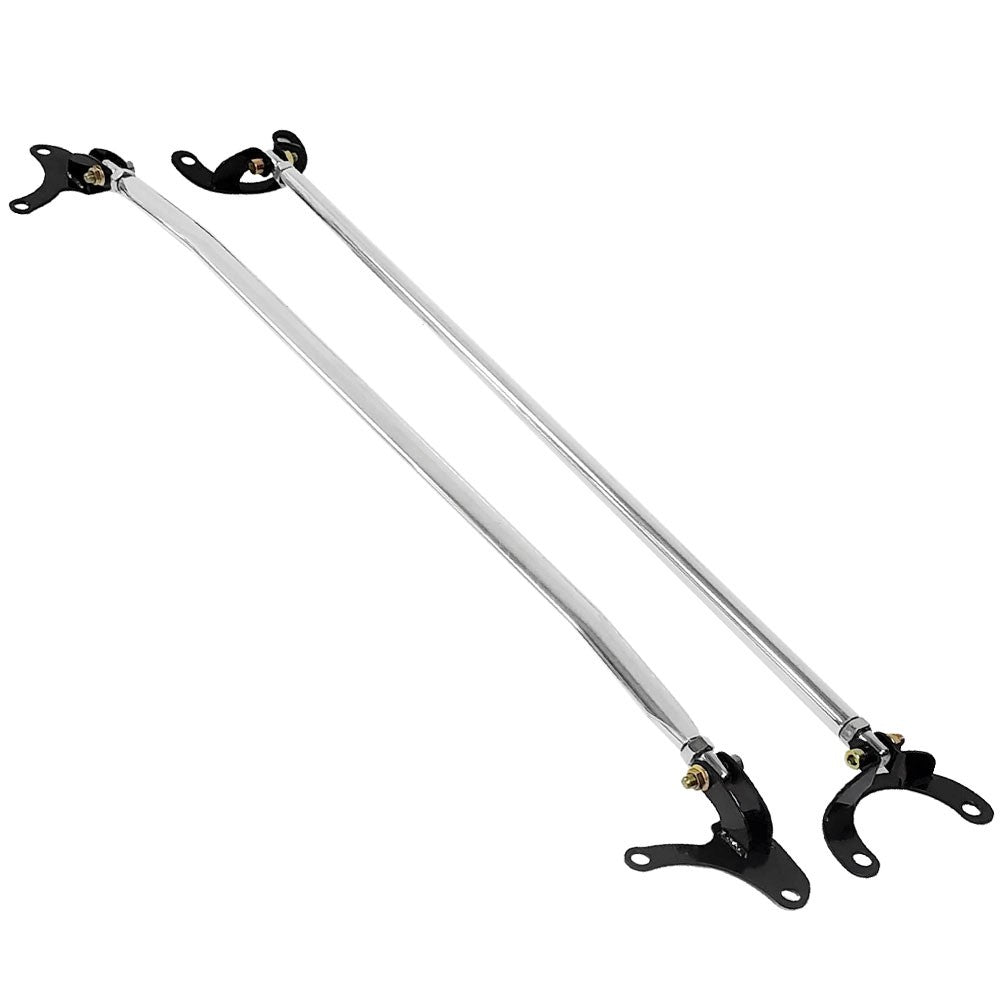 Manzo USA Front & Rear Upper Strut Tower Brace Bar for 90-94 Eclipse/Talon/Laser