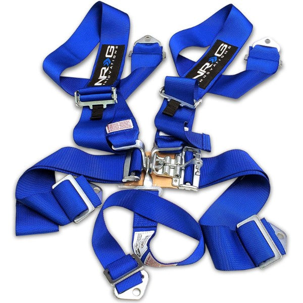 NRG SBH-5PCBL 5-Point Latch Link Blue SFI Approved 16.1 Racing Seat Belt Harness-Seats & Components-BuildFastCar