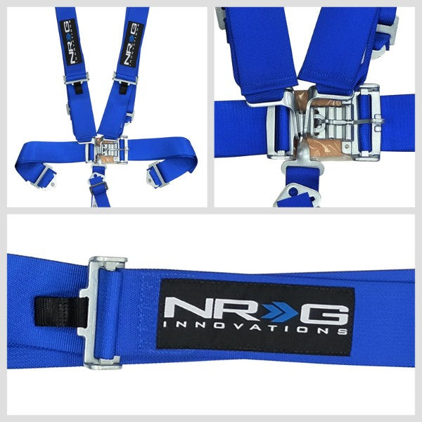 NRG SBH-5PCBL 5-Point Latch Link Blue SFI Approved 16.1 Racing Seat Belt Harness-Seats & Components-BuildFastCar