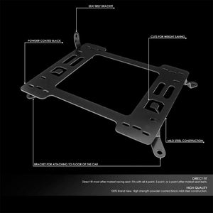 2x Mild Steel Racing Seat Base Mounting Bracket Adapter For 99-05 BMW 3-Series