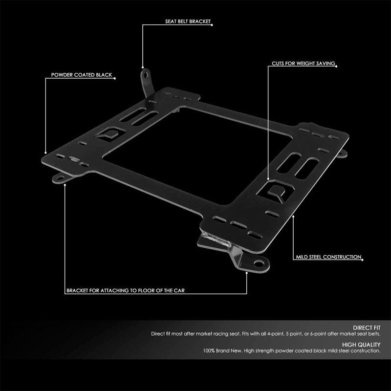 2x Steel Racing Seat Base Mounting Bracket Adapter For 07-13 BMW E92 3-Series