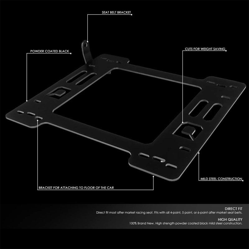 2x Mild Steel Racing Seat Base Mounting Bracket Adapter For 02-13 Mini Cooper