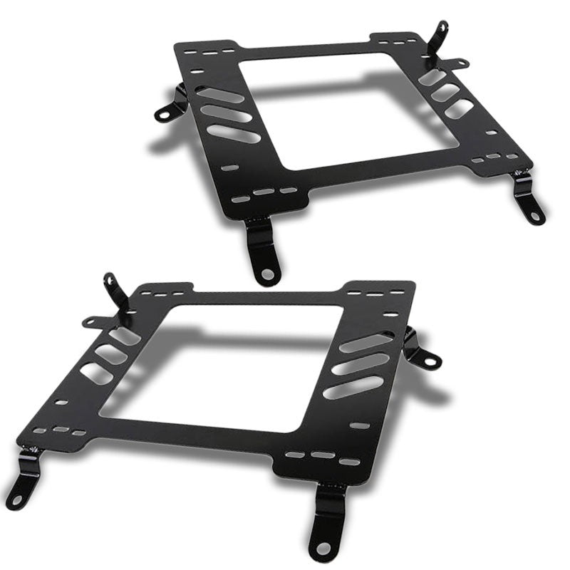 2x Steel Racing Seat Base Mount Bracket Adapter For Mit 02-06 Lancer CT9A 4G63T