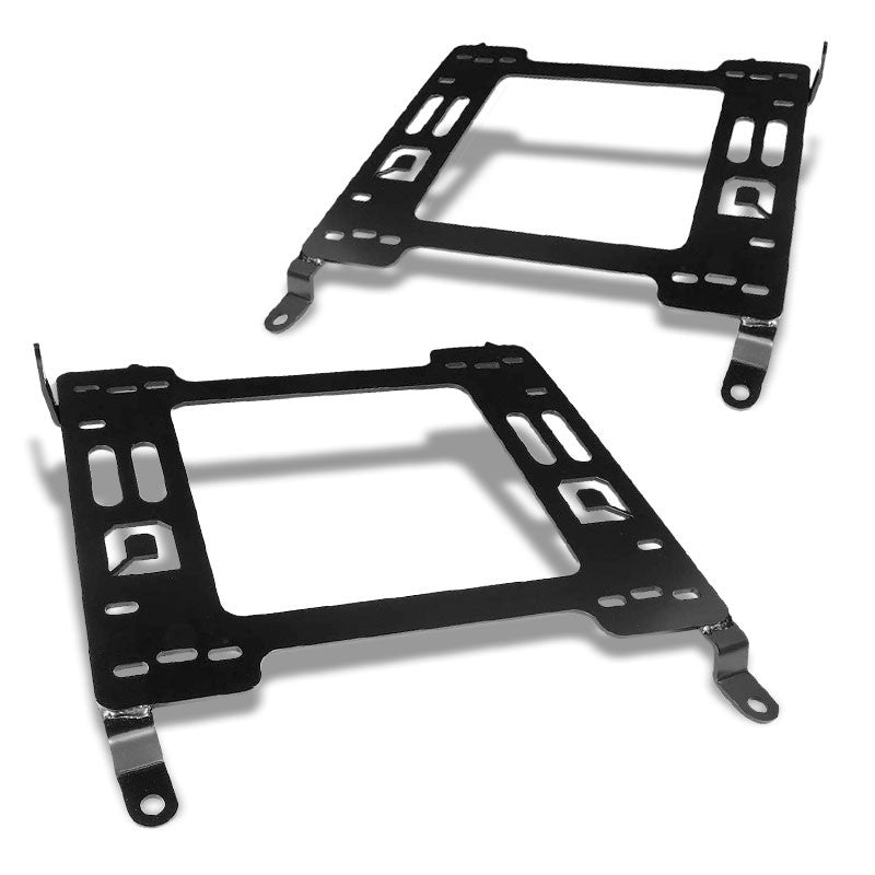 2x Steel Racing Seat Base Mounting Bracket Adapter For 08-17 Lancer Evolution