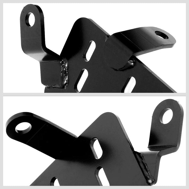 2x Steel Racing Seat Base Mounting Bracket Adapter For 08-17 Lancer Evolution