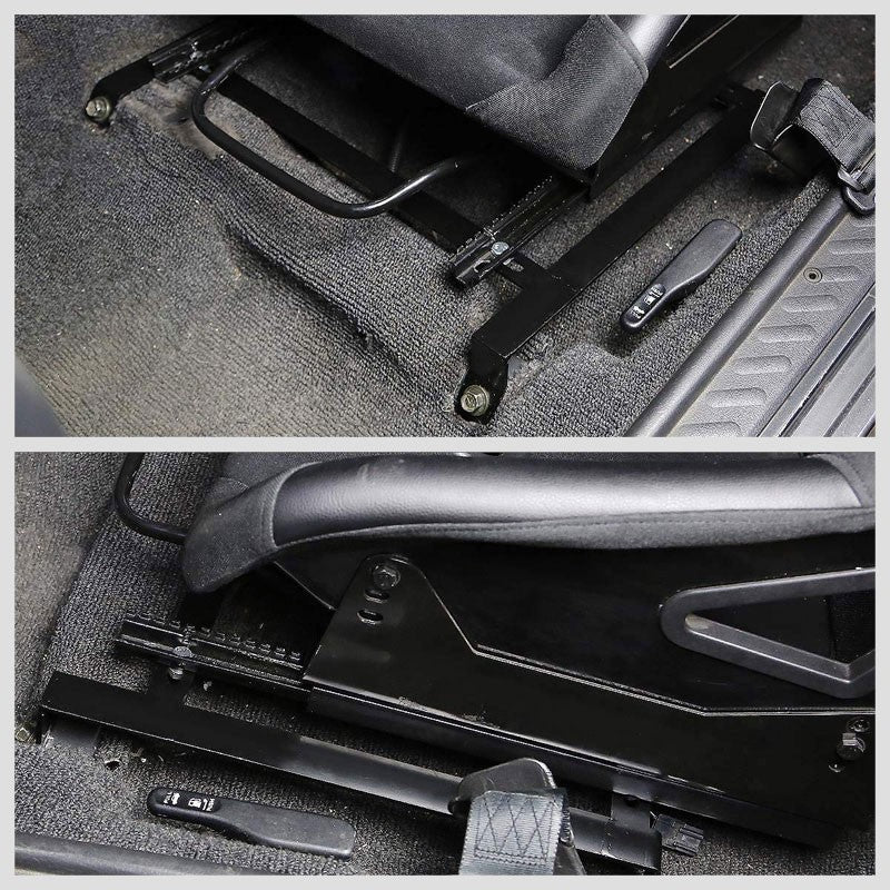 2x Steel Racing Seat Base Mount Bracket Adapter For Nissan 89-98 240SX S13/S14