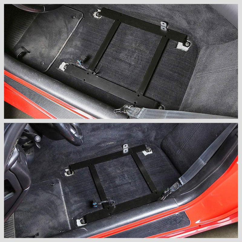 2x Steel Bucket Racing Seat Low Mounting Bracket For Chevy 97-04 Corvette C5 V8