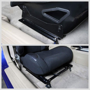 2x Mild Steel Bucket Racing Seat Low Base Mounting Bracket For 01-05 Civic EM/ES