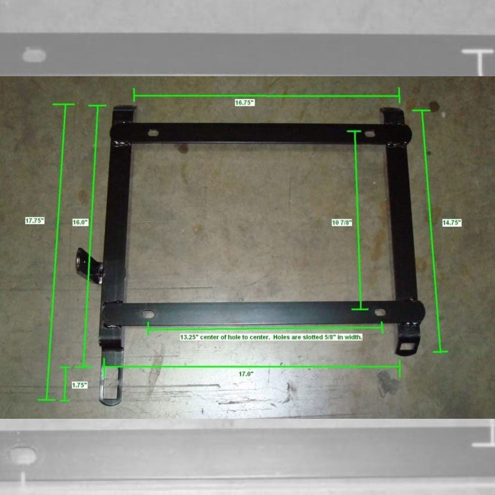 Megan Front Left & Right Black Seat Mount Bracket For 92-00 Civic/94-01 Integra