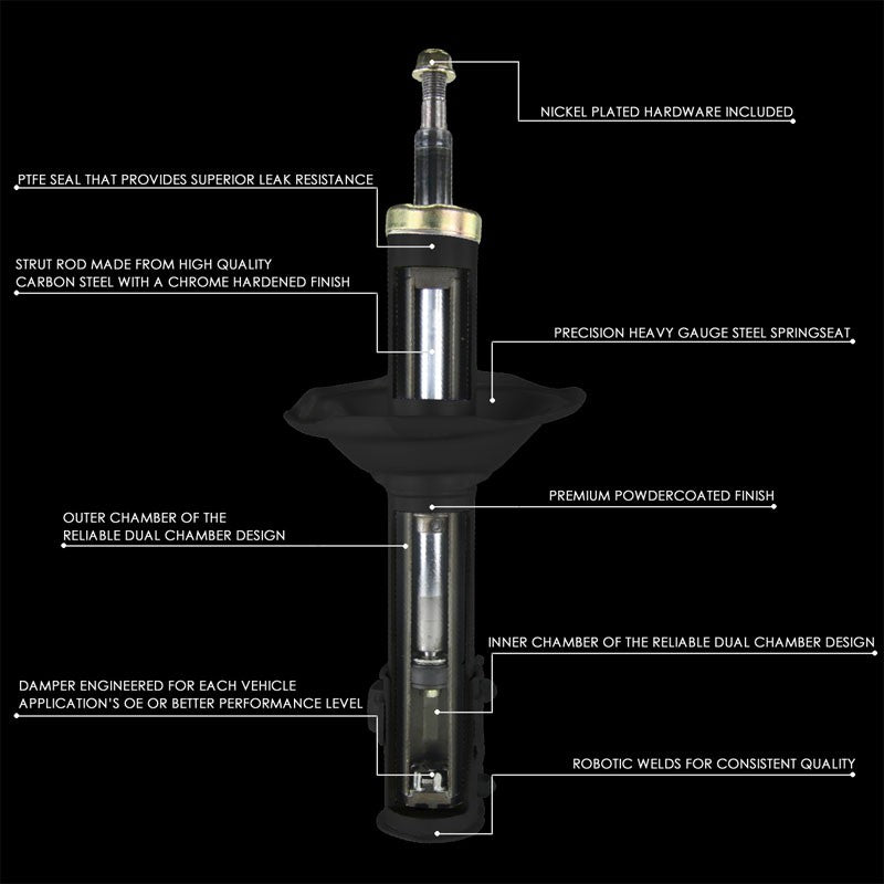 Front Pair OE Style Struts Shock Coil Springs Assembly For 04-15 Nissan Titan-Shock Absorbers Parts-BuildFastCar