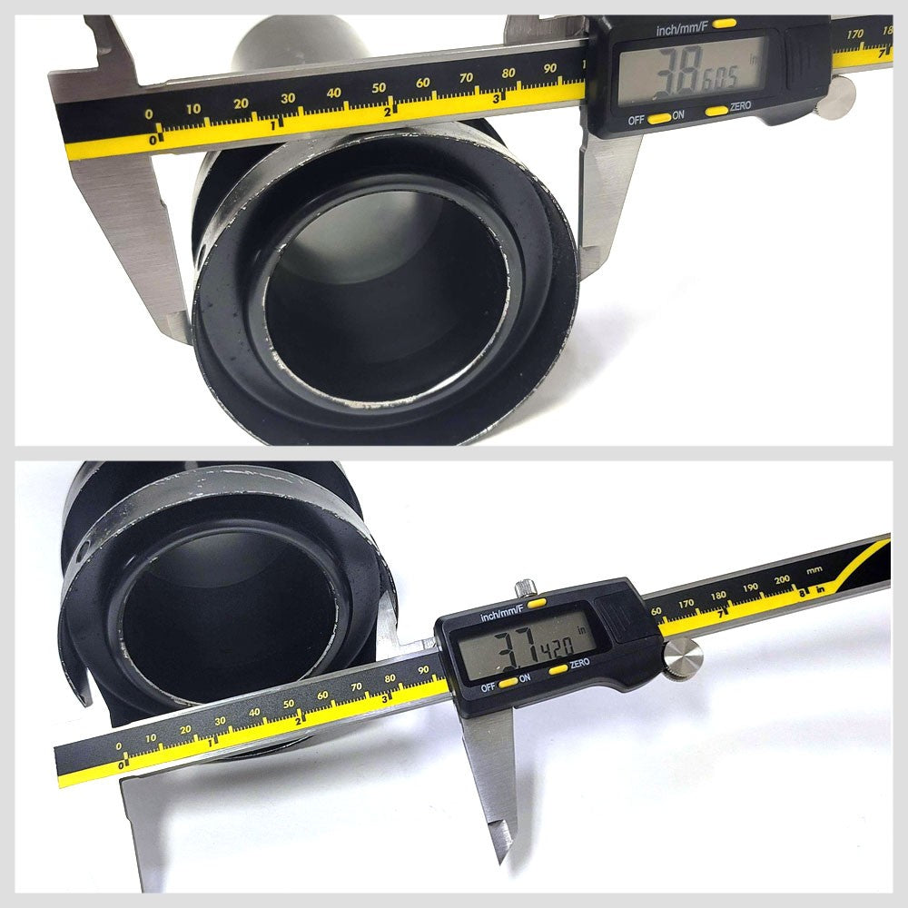 Megan Racing Universal Muffler Silencer 3.75" W for 4" Tip 2.5" Inlet Muffler