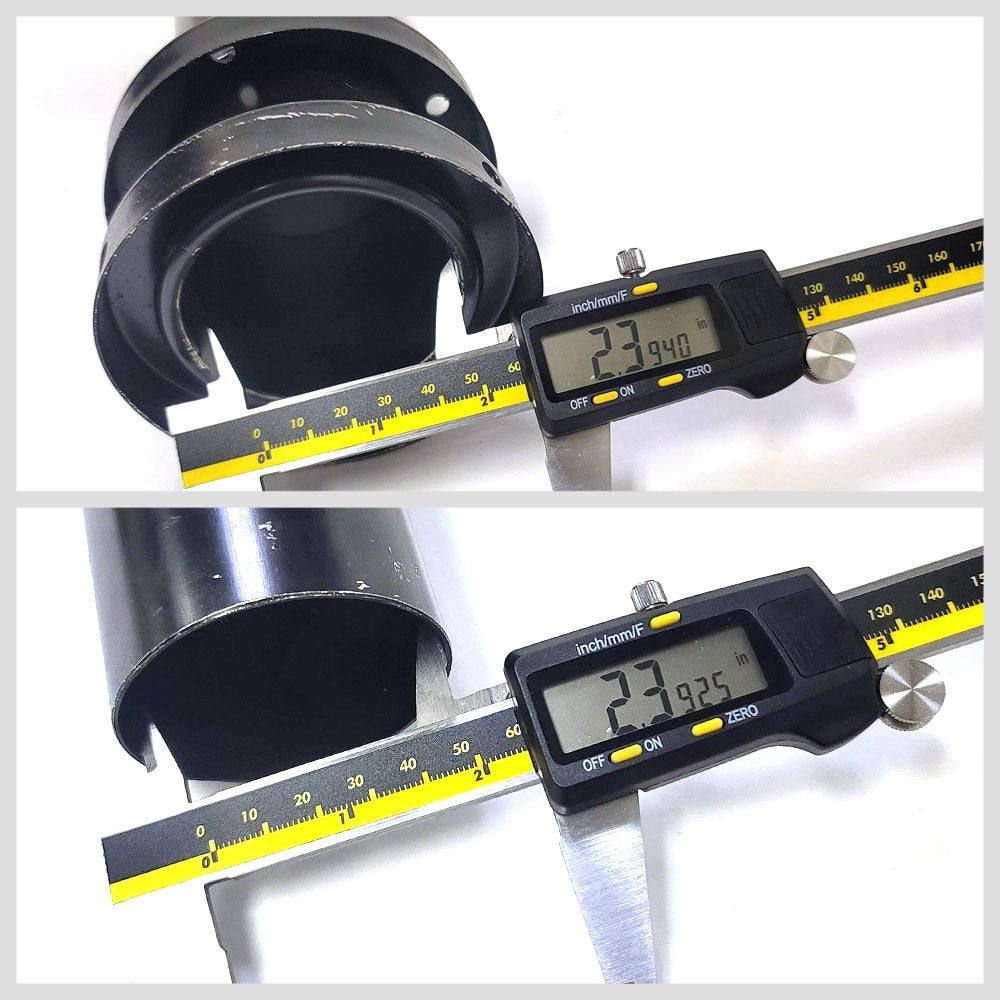 Megan Racing Universal Muffler Silencer 3.75" W for 4" Tip 2.5" Inlet Muffler