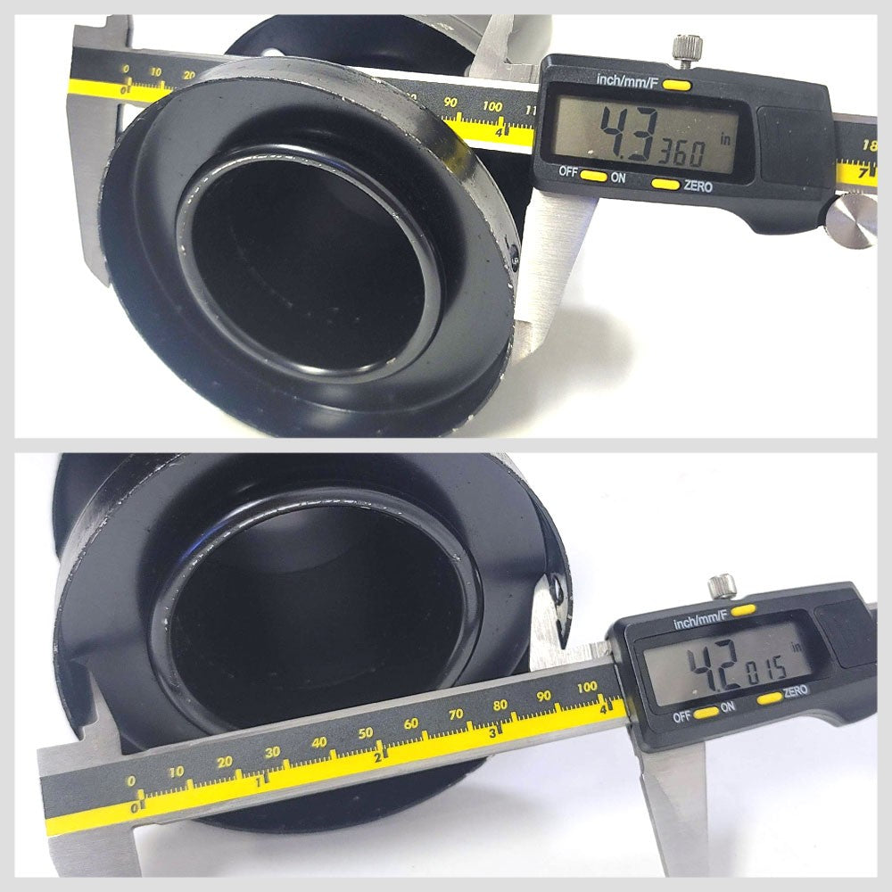 Megan Racing Universal Muffler Silencer 4.25" W for 4.5" Tip 2.5" Inlet Muffler