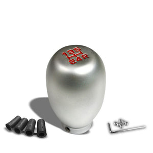 Silver/Red Type-R Short Throw Shifter+Shift Knob For 89-98 Nissan 240SX S13 S14-Shifter Components-BuildFastCar-BFC-SHT-NS13+SHIFTKNOB-5S-TY1-SL