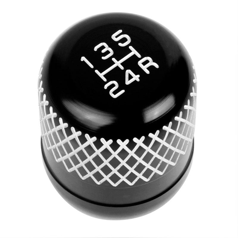 Black/White Netted Short Throw Shifter+Shift Knob For 89-98 Nissan 240SX S13 S14-Shifter Components-BuildFastCar-BFC-SHT-NS13+SHIFTKNOB-NET5SP-T1-BK