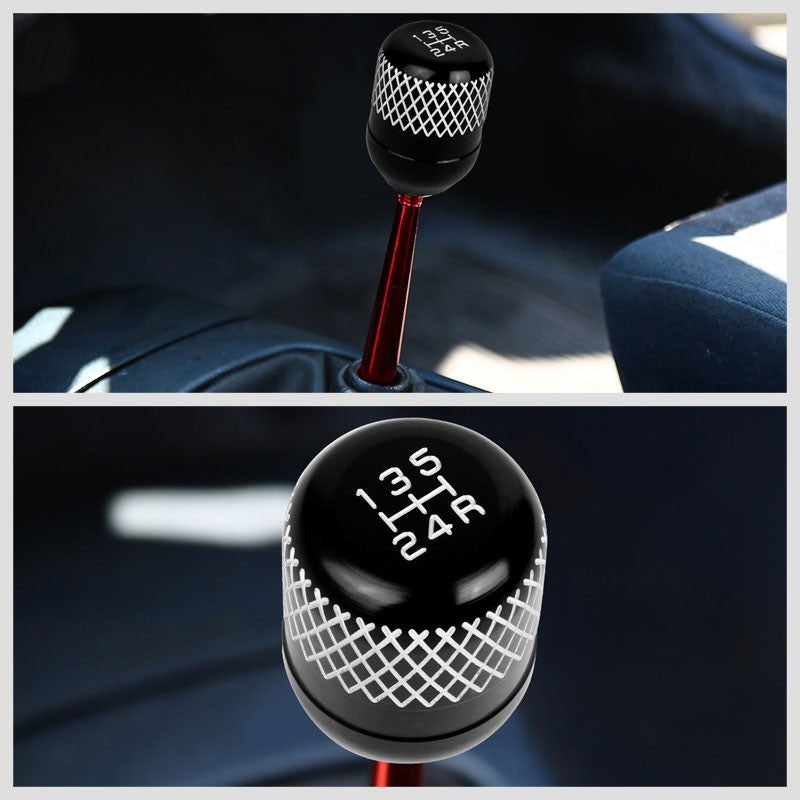 Megan Short Shifter+Black Net/White 5-Speed Knob For 93-95 Mazda RX-7 FD35 MT-Shifter Components-BuildFastCar