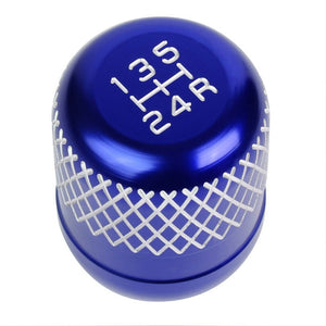Blue/White Netted Short Throw Shifter+Shift Knob For 89-98 Nissan 240SX S13 S14-Shifter Components-BuildFastCar-BFC-SHT-NS13+SHIFTKNOB-NET5SP-T1-BL