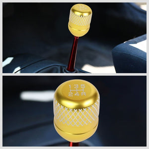 Manzo Short Shifter+Gold Net/White 5-Speed Knob For 83-87 Corolla GTS AE86 MT-Shifter Components-BuildFastCar