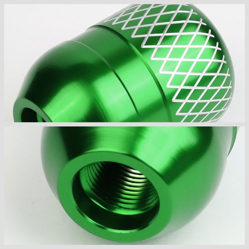 Green/White Netted Short Throw Shifter+Shift Knob For 89-98 Nissan 240SX S13 S14-Shifter Components-BuildFastCar-BFC-SHT-NS13+SHIFTKNOB-NET5SP-T1-GN