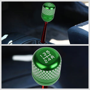 Green/White Netted Short Throw Shifter+Shift Knob For 89-98 Nissan 240SX S13 S14-Shifter Components-BuildFastCar-BFC-SHT-NS13+SHIFTKNOB-NET5SP-T1-GN