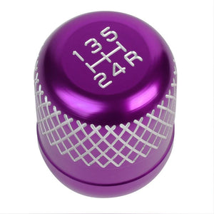 Purple/White Netted 5S Short Throw Shifter+Shift Knob For 89-98 240SX S13 S14-Shifter Components-BuildFastCar-BFC-SHT-NS13+SHIFTKNOB-NET5SP-T1-PP