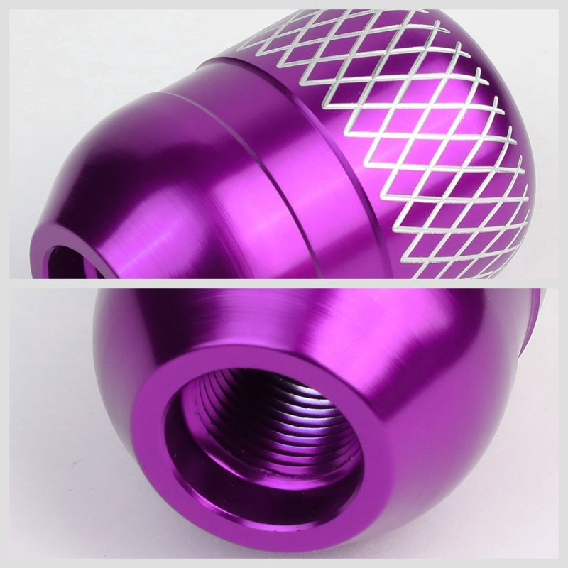Megan Short Shifter+Purple Net/White 5-Speed Knob For 93-95 Mazda RX-7 FD35 MT-Shifter Components-BuildFastCar