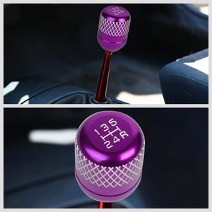Purple/White Netted 5S Short Throw Shifter+Shift Knob For 89-98 240SX S13 S14-Shifter Components-BuildFastCar-BFC-SHT-NS13+SHIFTKNOB-NET5SP-T1-PP