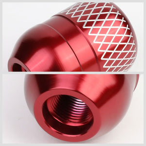 Red/White Netted Short Throw Shifter+Shift Knob For 89-98 Nissan 240SX S13 S14-Shifter Components-BuildFastCar-BFC-SHT-NS13+SHIFTKNOB-NET5SP-T1-RD