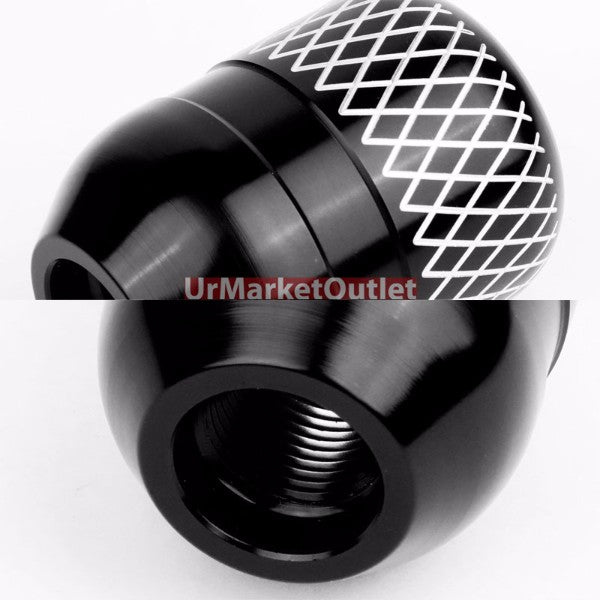 Megan Short Shifter+Black Net/White 6-Speed Knob For 03-08 Nissan 350Z Z33 MT-Shifter Components-BuildFastCar