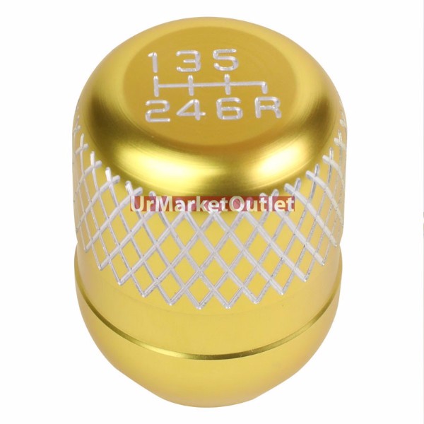 Megan Short Shifter+Gold Net/White 6-Speed Knob For 03-08 Nissan 350Z Z33 MT-Shifter Components-BuildFastCar