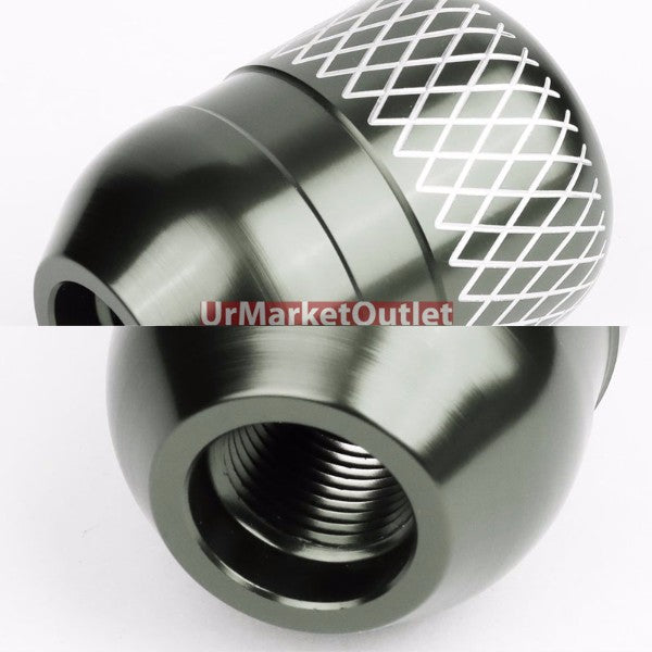 Megan Short Shifter+Gunmetal Net/White 6-Speed Knob For 03-08 Nissan 350Z Z33 MT-Shifter Components-BuildFastCar