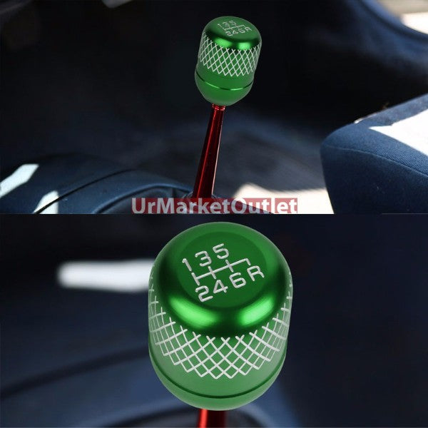 Megan Short Shifter+Green Net/White 6-Speed Knob For 03-08 Nissan 350Z Z33 MT-Shifter Components-BuildFastCar