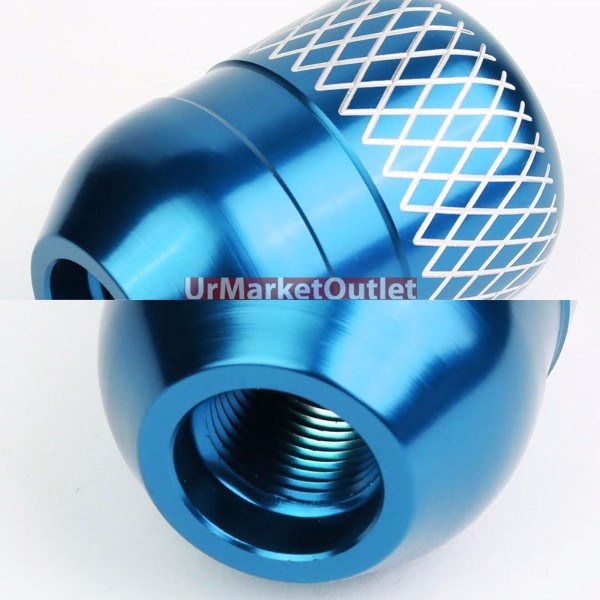 Megan Short Shifter+Light Blue Net/White 6-Speed Knob For 03-08 Nissan 350Z MT-Shifter Components-BuildFastCar