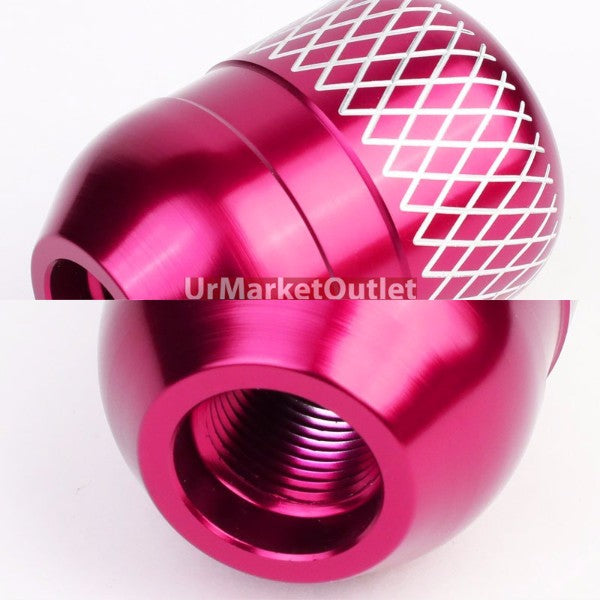 Megan Short Shifter+Pink Net/White 6-Speed Knob For 03-08 Nissan 350Z Z33 MT-Shifter Components-BuildFastCar