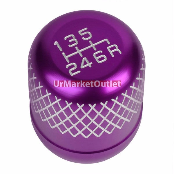 Megan Short Shifter+Purple Net/White 6-Speed Knob For 03-08 Nissan 350Z Z33 MT-Shifter Components-BuildFastCar
