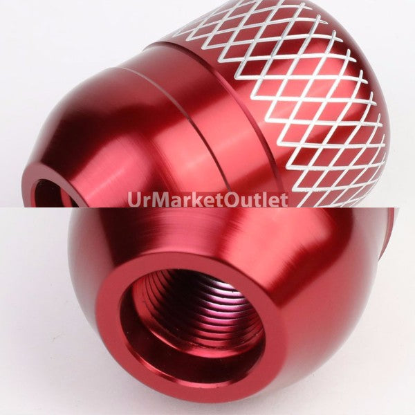 Megan Short Shifter+Red Net/White 6-Speed Knob For 03-08 Nissan 350Z Z33 MT-Shifter Components-BuildFastCar