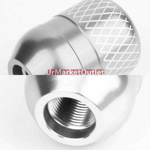 Megan Short Shifter+Silver Net/White 6-Speed Knob For 03-08 Nissan 350Z Z33 MT-Shifter Components-BuildFastCar