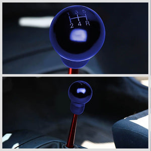Manzo Short Shifter+Blue Round/White 5-Speed Knob For 83-87 Corolla GTS AE86 MT-Shifter Components-BuildFastCar
