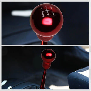 Megan Short Shifter+Red Round/White 5-Speed Knob For 93-95 Mazda RX-7 FD35 MT-Shifter Components-BuildFastCar