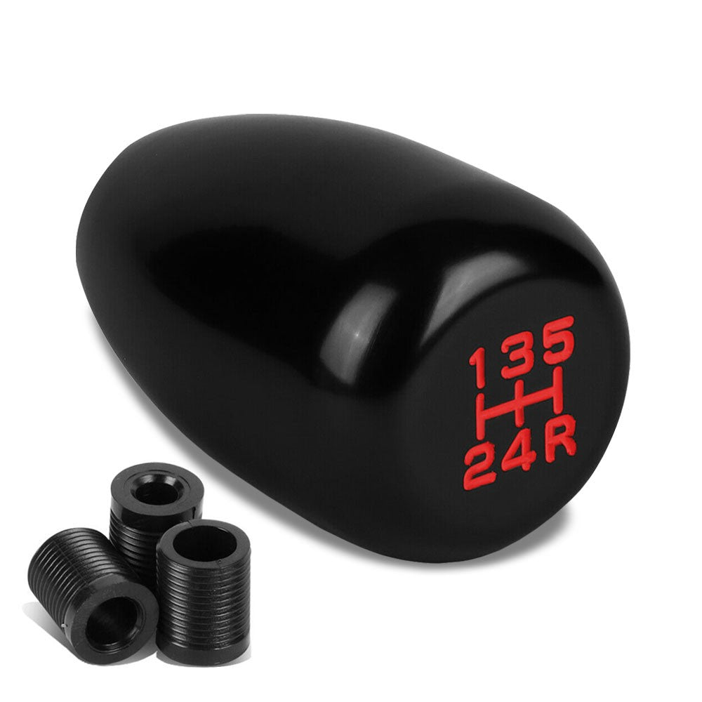 JDM Type-R Style Black Manual 5-Speed Pattern Shift Knob BFC-STKB-TY88-5S-BK