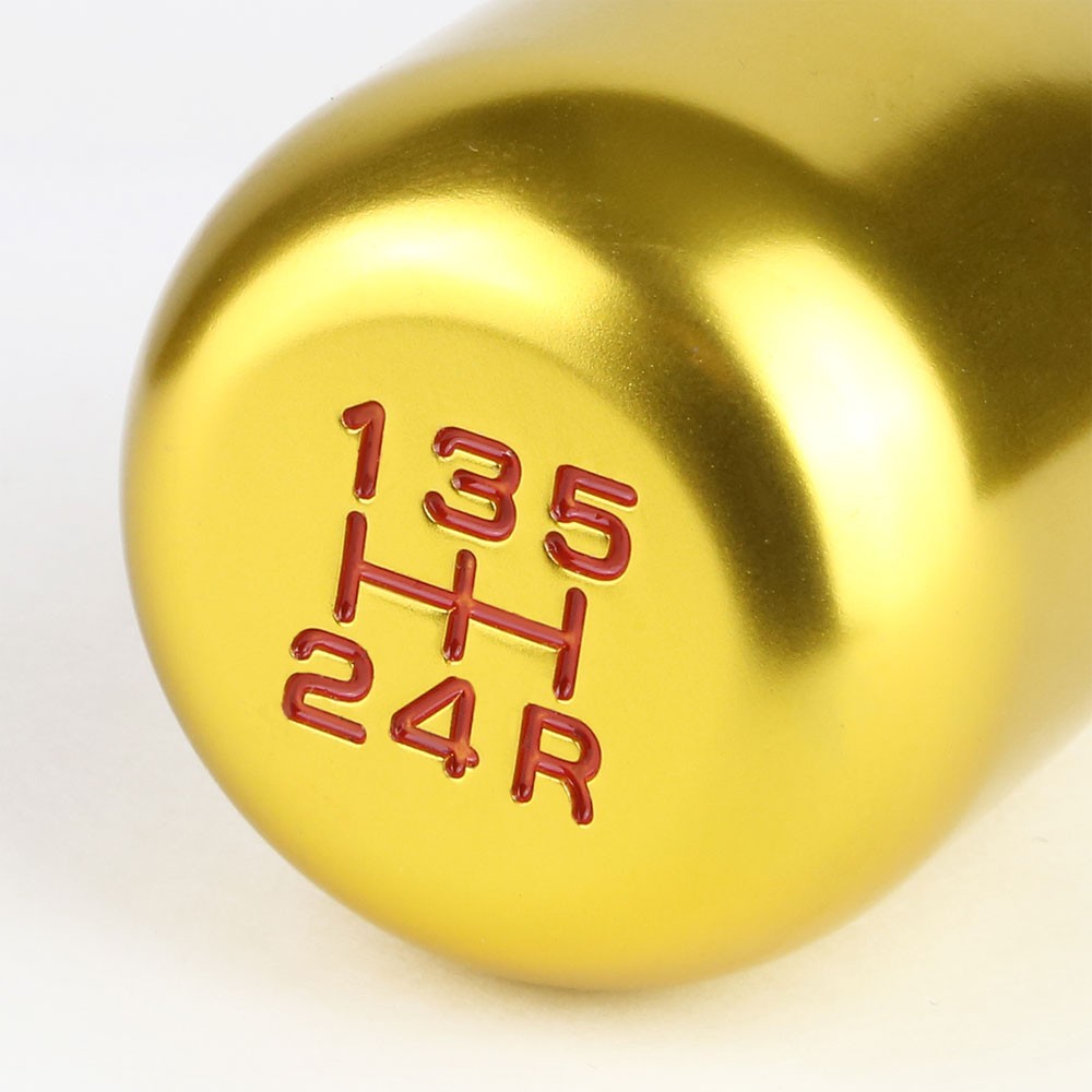 JDM Type-R Style Gold Multi Thread Insert Manual 5-Speed Pattern Shift Knob