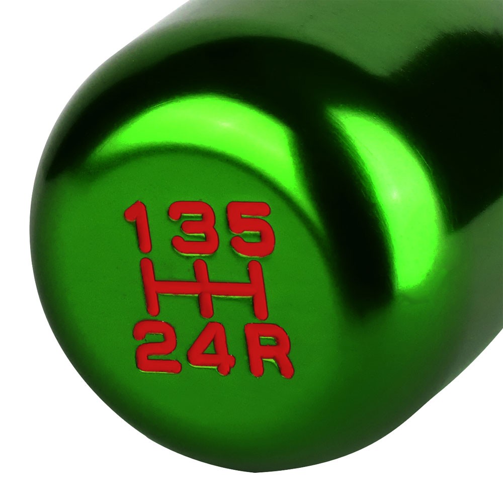 JDM Type-R Style Green Multi Thread Insert Manual 5-Speed Pattern Shift Knob