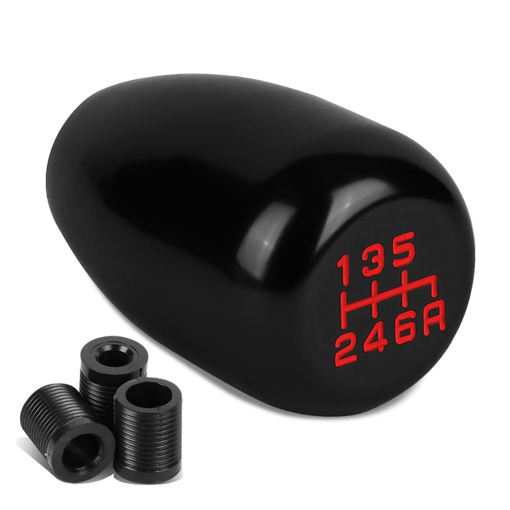 JDM Type-R Style Black Manual 6-Speed Pattern Shift Knob BFC-STKB-TY99-6S-BK