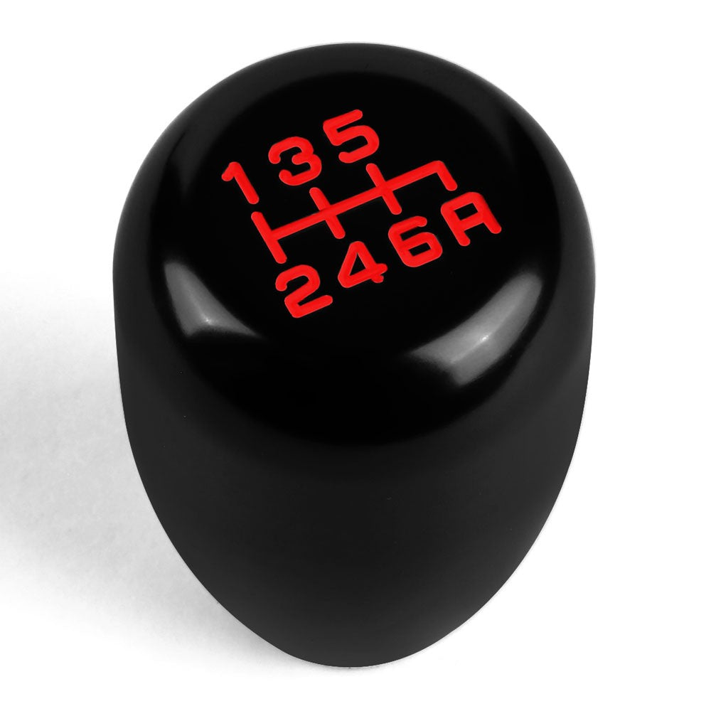 JDM Type-R Style Black Multi Thread Insert Manual 6-Speed Pattern Shift Knob