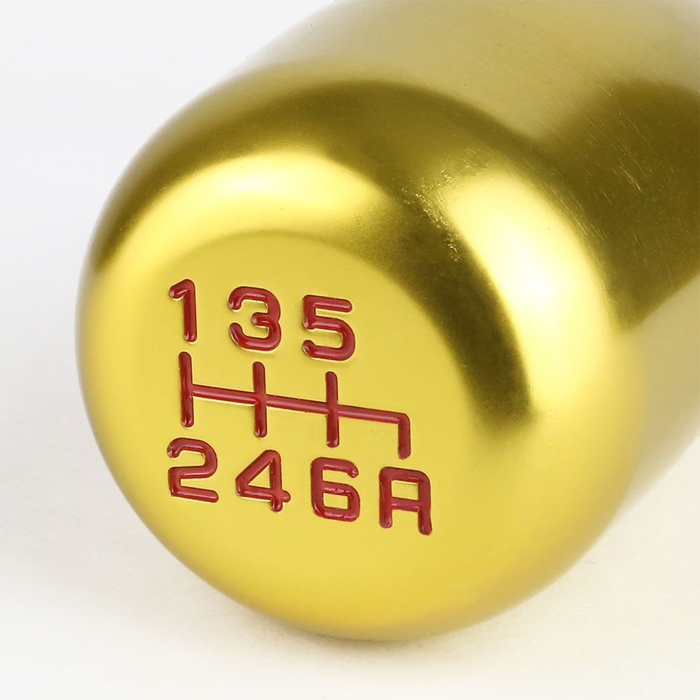 JDM Type-R Style Gold Multi Thread Insert Manual 6-Speed Pattern Shift Knob