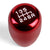 JDM Type-R Style Red Multi Thread Insert Manual 6-Speed Pattern Shift Knob